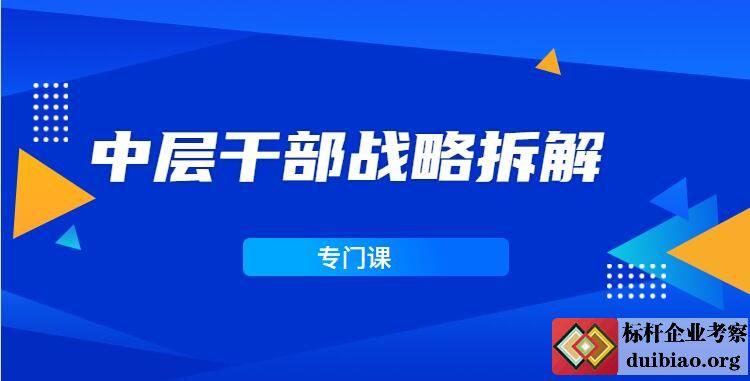 中層干部戰(zhàn)略拆解專(zhuān)門(mén)課